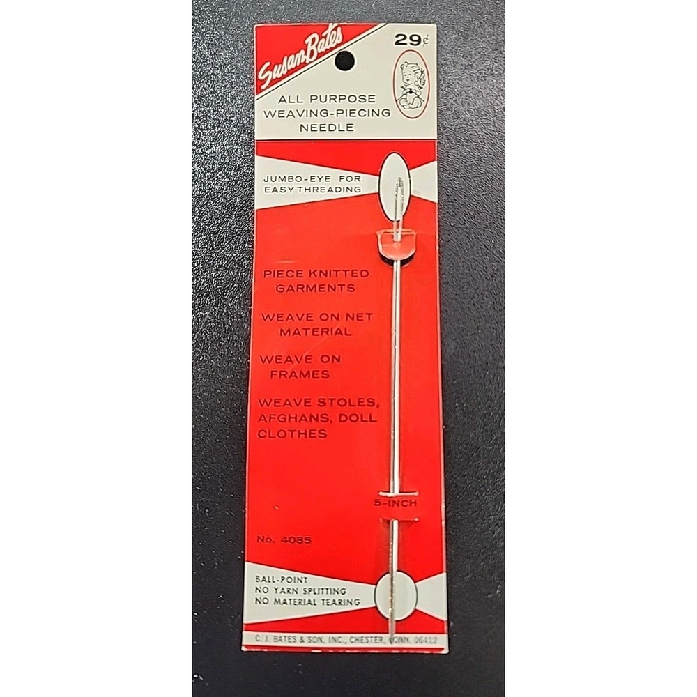 Vintage Susan Bates All Purpose‎ Steel Weaving Needle NOS 5"